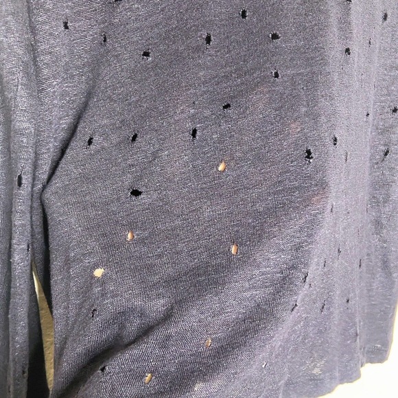 IRO Liza Distressed Long Sleeved Linen Top - Picture 4 of 7